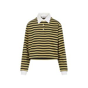 Miu Miu Cropped Polo T-Shirt With Horizontal Stripes - NWT